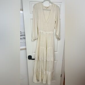 Jen's Pirate Booty Cream Long Sleeve Gauze Dress